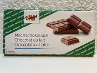 Mängden socker i Chocolat au lait aux éclats de noisettes