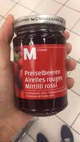 Mängden socker i Preiselbeeren