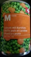 Mängden socker i Erbsen mit Karotten