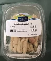 Mängden socker i Salade de pâtes à la crlème et saumon