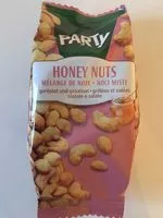 Mängden socker i Honey Nuts Mélange de noix grillées et salées