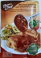 Mängden socker i Sauce pour rôti avec champignons