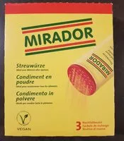Mängden socker i Mirador Streuwürze