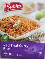 Mängden socker i Red thai curry rice