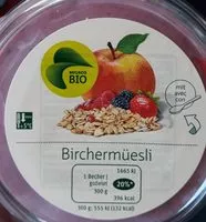 Mängden socker i Birchermüesli