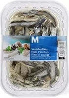 Mängden socker i Filets d'anchois marinés