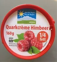 Mängden socker i Quarkcrème Himbeer