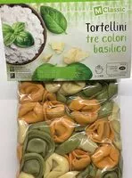 Mängden socker i Tortellini tre colori basilico (tricolores au basilic)