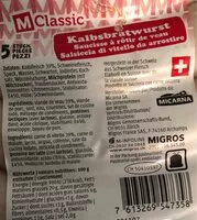 Mängden socker i Saucisse veau