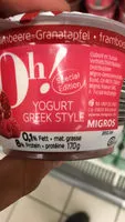 Mängden socker i Yogurt Greek Syle Framboise-Grenade
