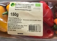 Mängden socker i Poivrons sweet mini