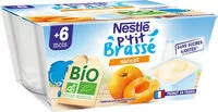 Mängden socker i NESTLE P'TIT BRASSE Abricot BIO 4x90g