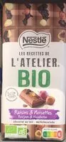 Mängden socker i NESTLE L'ATELIER BIO Lait Raisin Noisettes 170g