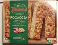 Mängden socker i Focaccia lardons oignons rouges