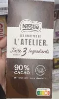 Mängden socker i NESTLE LES RECETTES DE L'ATELIER Juste 3 Ingrédients 90% 80g