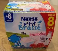 Mängden socker i NESTLÉ P'tit Brassé Framboise 8x100g