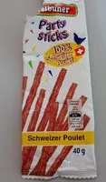 Mängden socker i Party Sticks (poulet), Fleisch
