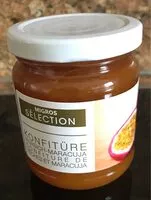 Mängden socker i Confiture de pêches-maracuja