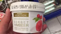 Mängden socker i Sorbet framboise