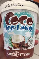 Mängden socker i Coco ice-land chocolate chips