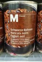Mängden socker i Bohnen, schwarz in pikanter Chili-Sauce