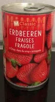 Mängden socker i Fraises dans du sirop