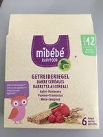 Mängden socker i Getreideriegel minibébé barre cereales