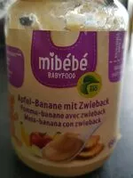 Mängden socker i Purée pomme-banane avec zwieback