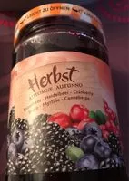 Mängden socker i Confiture Automne Mûre, Myrtille, Canneberge