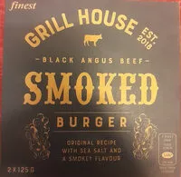 Mängden socker i Black Angus beef smoked burger original recipe with sea salt and a smokey flavour