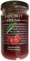 Mängden socker i Favorit 65% Fruits, Sauerkirschen