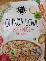 Mängden socker i Quinoa Bowl mit Gemüse