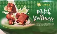 Mängden socker i Milch Vollnuss