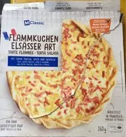 Mängden socker i Flammkuchen Elsässer Art