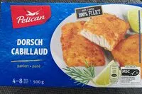 Mängden socker i Dorsch Cabillaud Pané