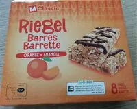 Mängden socker i Riegel Barres orange