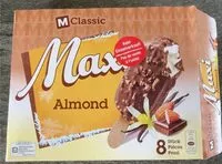 Mängden socker i Glaces Maxi Almond