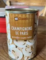 Mängden socker i Champignons de paris coupés en boite