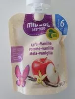 Mängden socker i Mibébé Pomme vanille