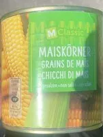 Mängden socker i Grains de maïs