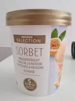 Mängden socker i Sorbet fruit de la passion