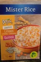 Mängden socker i Mix jasmin lentilles quinoa