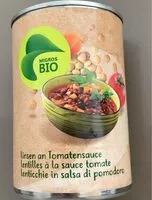 Mängden socker i Linsen an Tomatensauce