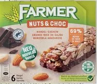 Mängden socker i Farmer Nuts&Choc