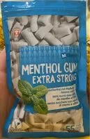 Mängden socker i Menthol gum extra strong