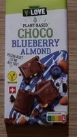 Mängden socker i Plant-Based Choco Blueberry Almond