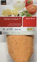 Mängden socker i Salsa cinque P Sauce à la crème et à la tomate