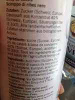 Mängden socker i Sirup cassis