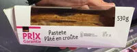 Mängden socker i Pâté en croûte