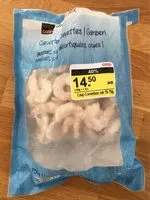 Mängden socker i Crevettes crues decortiquées